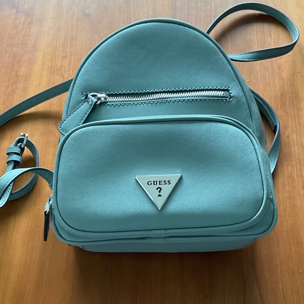 GUESS Small Backpack with Silver Accents